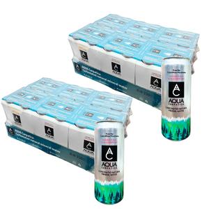 Aqua Carpatica Natural Mineral Sparkling Water 330ml Cans - Pack of 48 (2x 24pk) - Carbonated Low Sodium Beverage