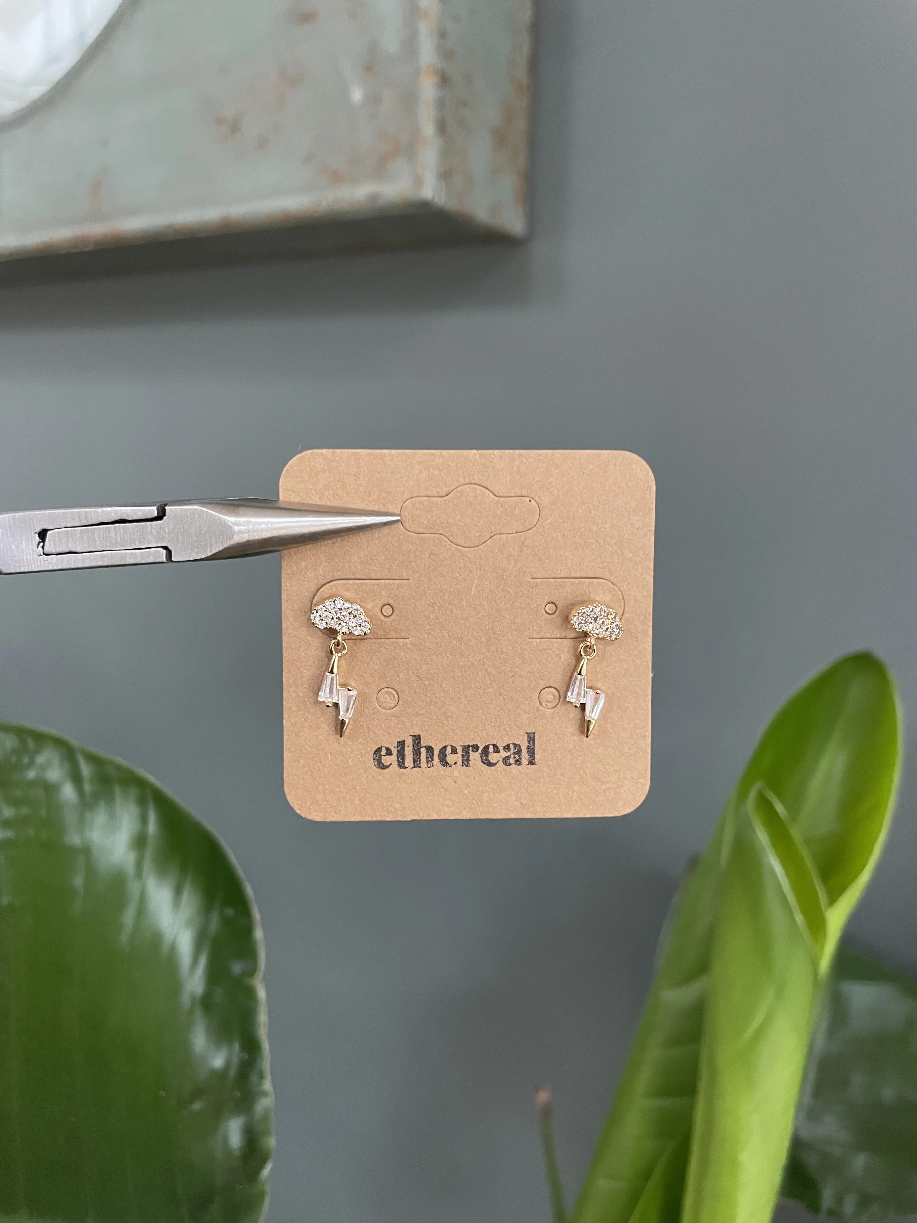 Cloud and Lightening Studs | Stud Earrings | Perfect for Everyday Wear | Dainty Earrings | Affordable Jewellery | Ethereal Jewellery | Gift Ideas for Her | Perfect Christmas Present