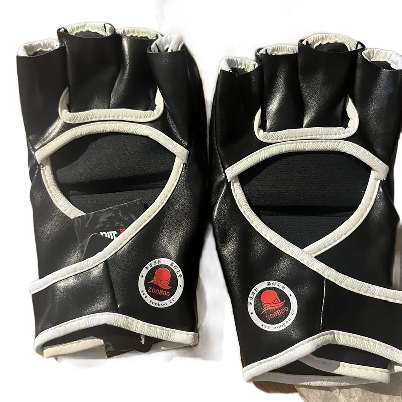 Zooboo MMA Training Boxing Gloves for Men and Women in black 2