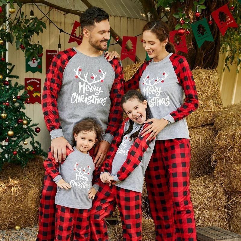 【2025】Christmas Pyjamas Family Matching Nightwear Adult Kids Baby Xmas Pajamas Holiday PJs Set 2