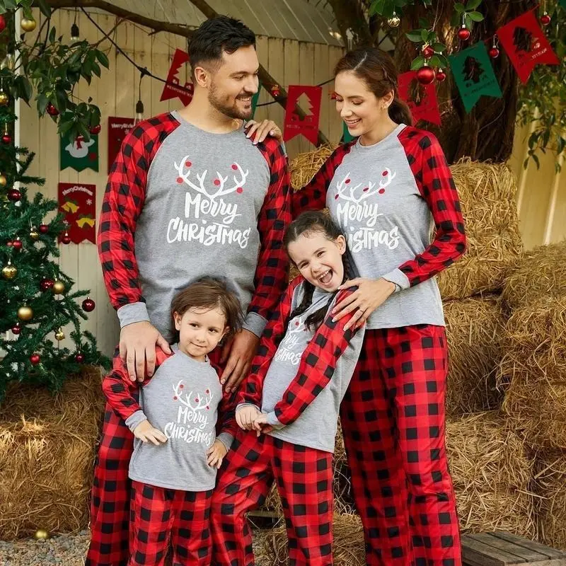 【2025】Christmas Pyjamas Family Matching Nightwear Adult Kids Baby Xmas Pajamas Holiday PJs Set 2