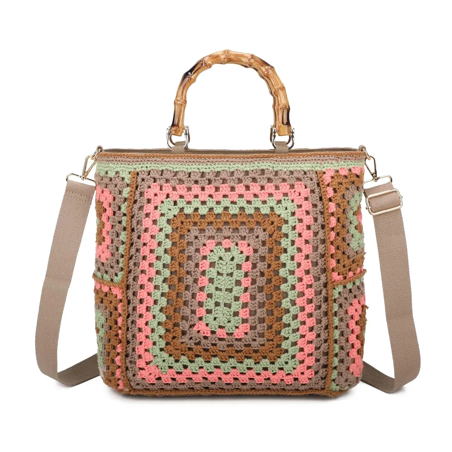 2025 Trendy Holiday  bags for women, Perfect For shopping, Large capacity, Solid color, Giving you Elegant Look in summer, crossbody bag, Crochet Grab Bag