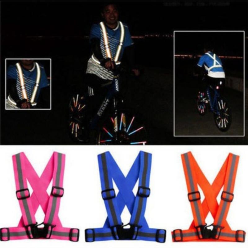 Product Introduction of Cycling Reflective Vest High Visibility Safety Vest for Night Riding Running Bicycle Motorcycle Outdoor Sports Vest Elastic Band 40