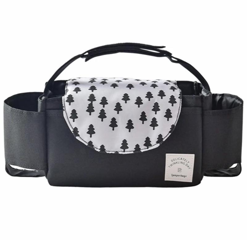 Multifunctional Pushchair Stroller Pram Organiser Bag Grey Baby Toddler 2