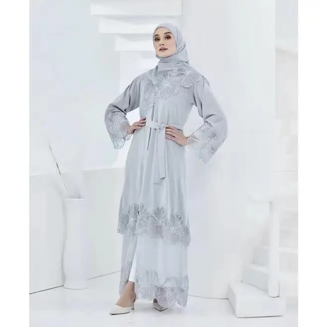 HASASERIES HS1025 1pcs Lace Embroidery Double-Layer Cardigan 1
