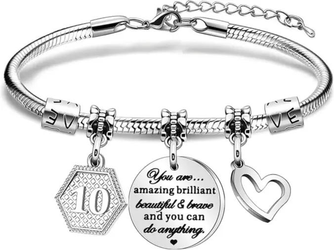 Birthday Gifts for Women Girls Bracelet Birthday Charm Bracelet 10th,12th, 13th,16th, 18th Birthday Gifts for Daughter Niece Sister Friend Teen Girls ,for teenages,10 years old,12 years old,13 years old,16 years old,18 years old.