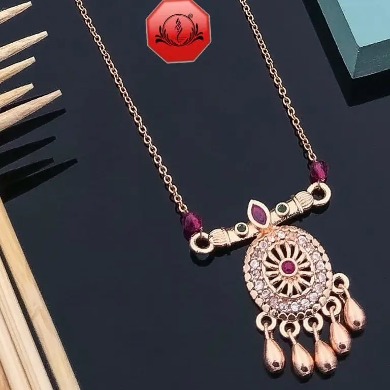 Rose gold chain with attached pendal