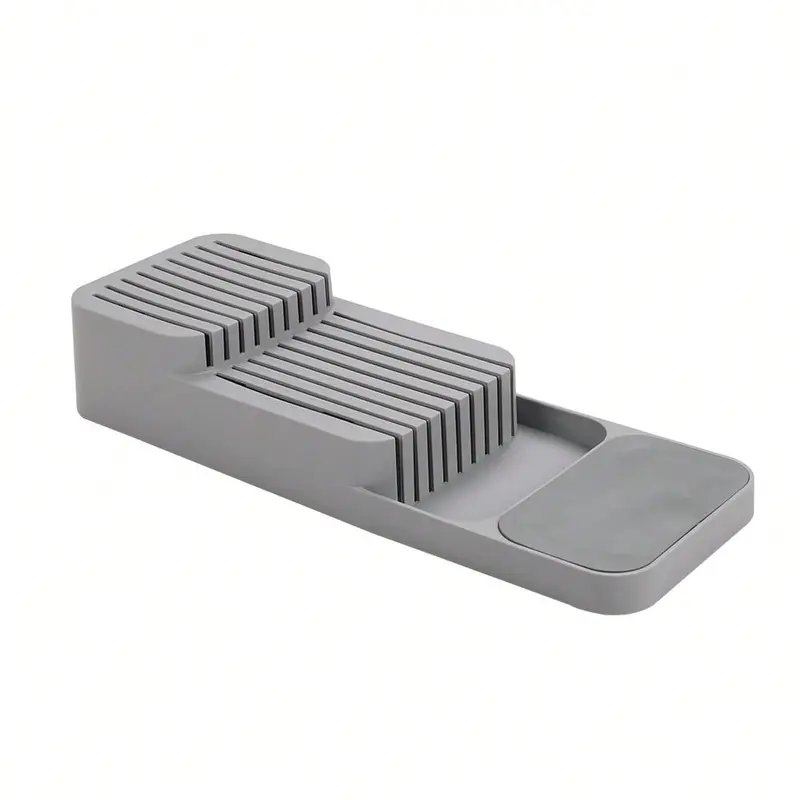 Professional Lying 2 Tier Knife Block,Compact Kitchen Knife In-Drawer Organizer,Drawer Insert For Kitchen Utensils,Streamlined Storage For Efficient Kitchen Organization 6