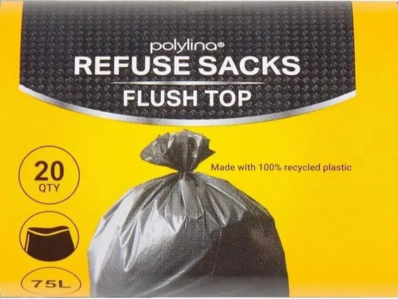 Garbage bags 20 Refuse Sacks Flush Toop 75L