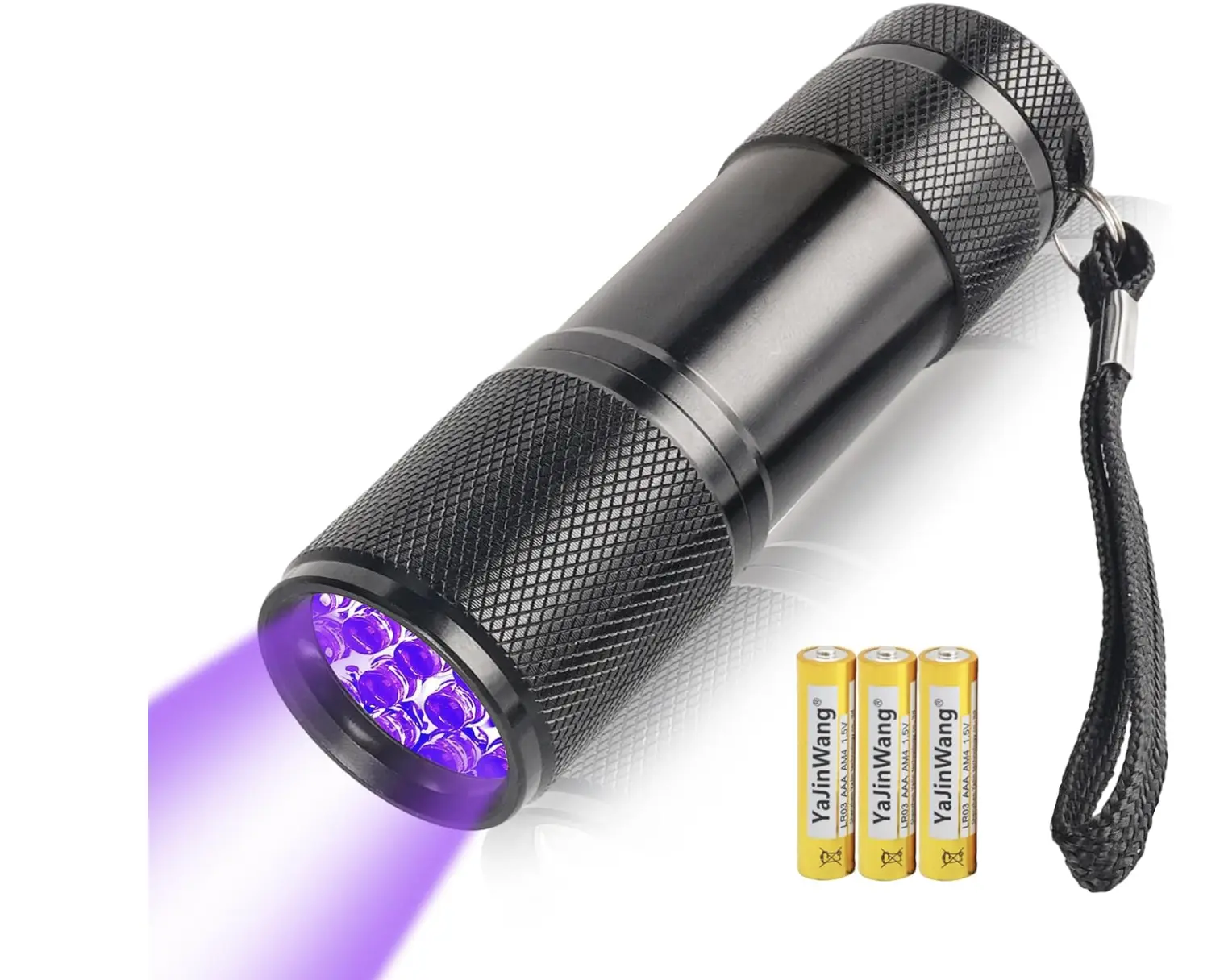 Compact Aluminum UV Blacklight Flashlight – Ideal for Pet Urine Detection and Stain Identification, 9LED Pet Urine Detector Lamp Aluminum Mini 4.5V Banknote Detection Lamp Home Use, detect insert, bugs, Lice Egg ,   Blood, dry stain