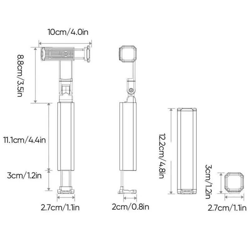Magic Portable Phone Holder all-in-one anti-shake handheld, Stand Aluminium Alloy with Multi-Directional 360° Rotation, Sturdy and Undestroyablel, Retractable Foldable Holder for All Phone, with iphone 16, Table, Traveler Must Have 7