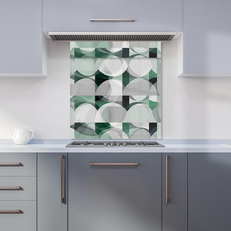 Geometric Grey Green Kitchen Splashback 5