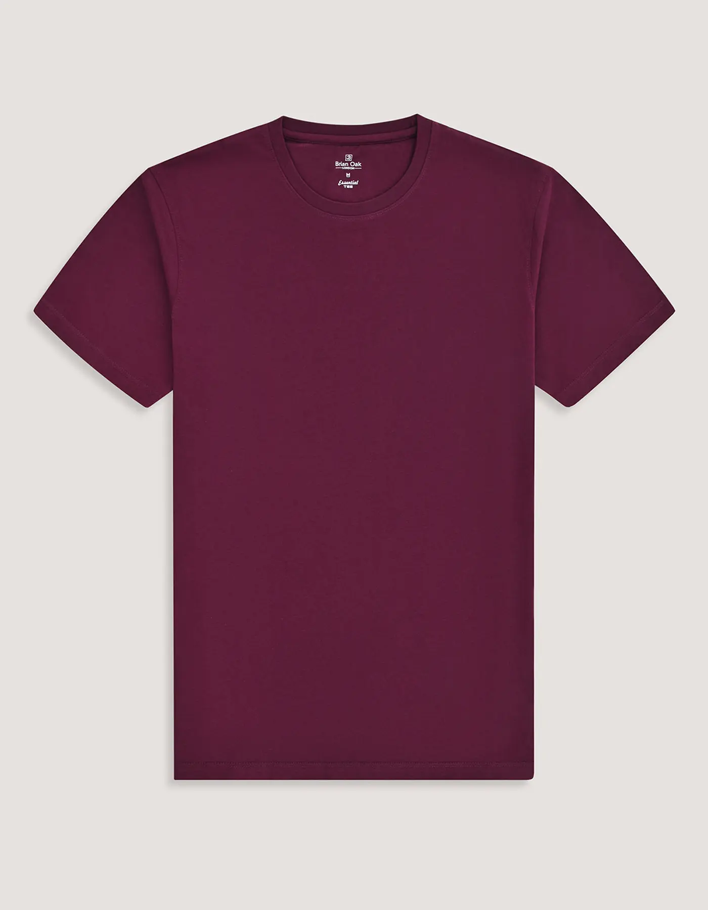 Men's Maroon Plain Cotton T-Shirt