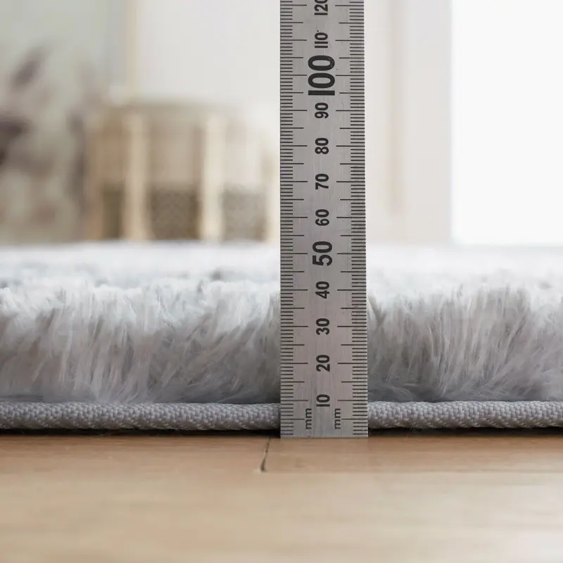 Fluffy Rugs Large Anti-Slip Grey Shaggy Rug Bedroom Living Room Floor Soft Carpet Mat 2