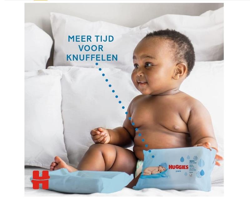 Huggies Pure Baby Wipes - Pack of 10 (10 x 56 Packs, Total 560 Wipes) 4