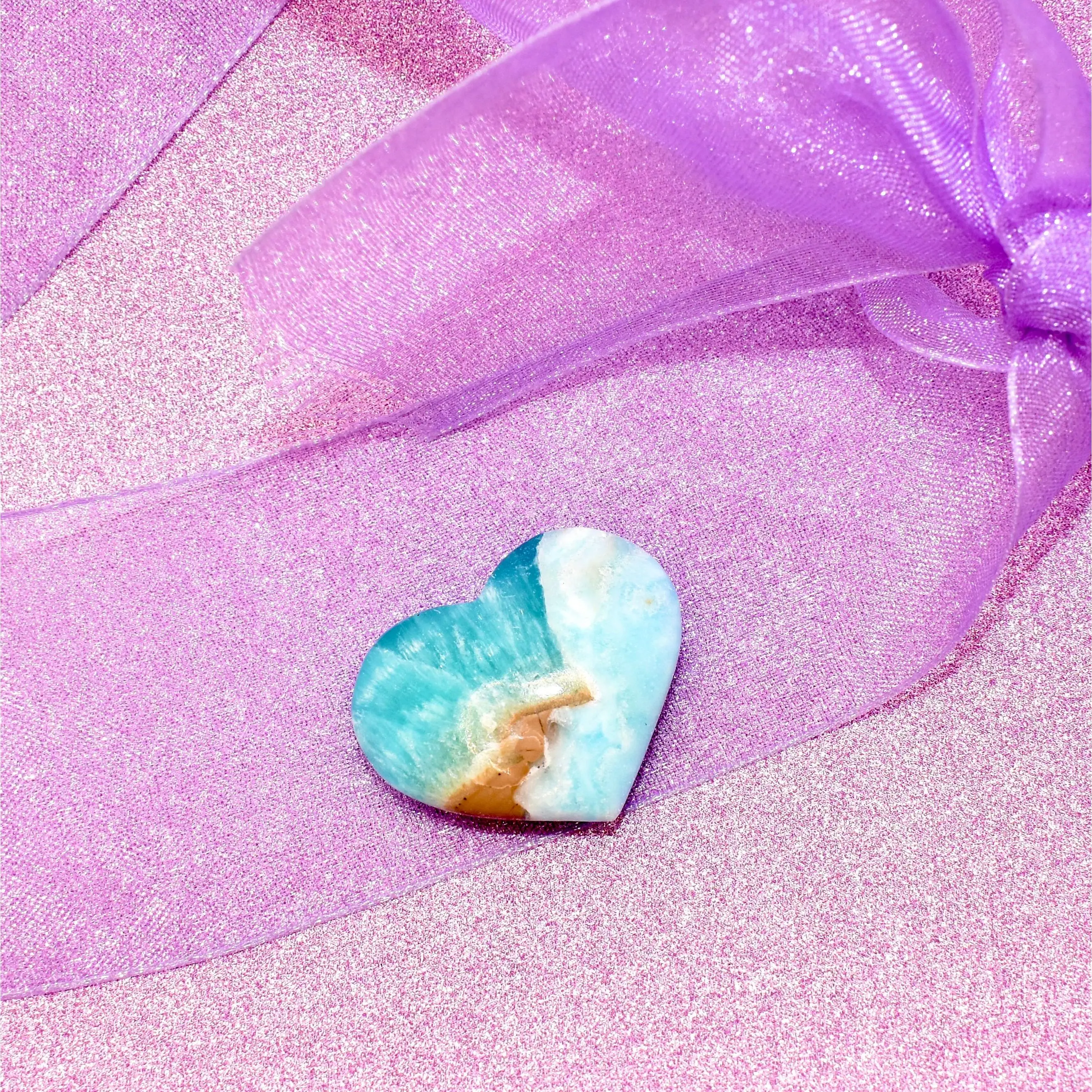 Caribbean Calcite Heart