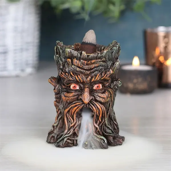 Small Green Man Backflow Incense Burner 3