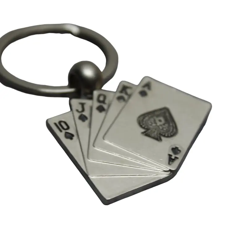 Personalised keyrings Poker cards shape keyrings engraved valentine s birthday 2