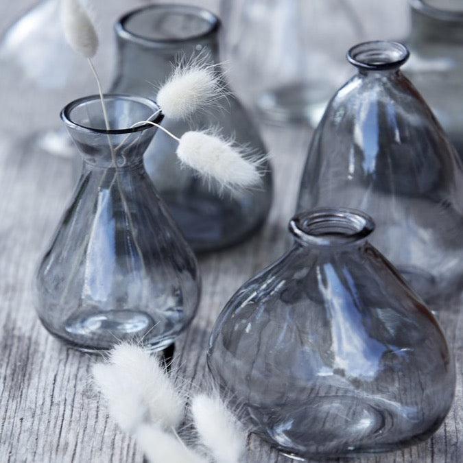 Smoked Grey Mini Glass Bubble vase 7