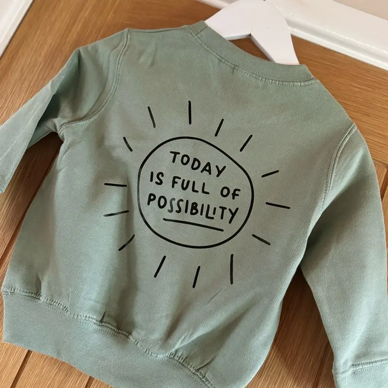 Positivity Sweatshirt (Kids) toddler outfit 5