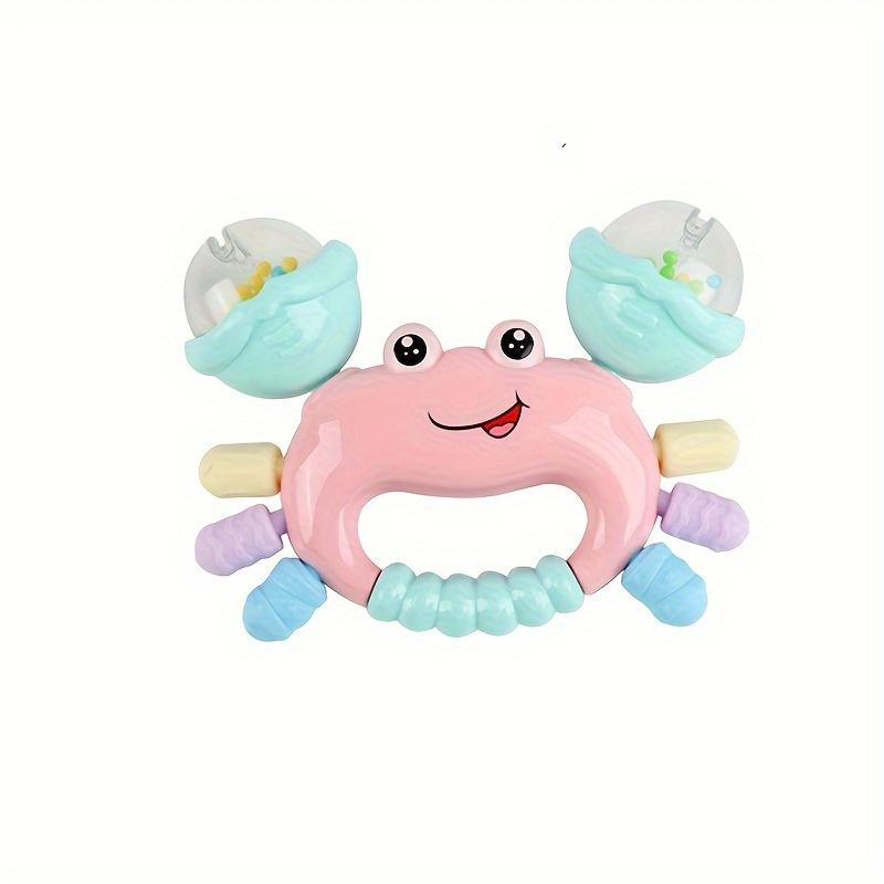 Infant Hand Rattle Toy, Crab Shaker, Educational Teething Gum, ABS Resin, Assorted Colors, Baby Early Learning, Newborn Gift for Boys and Girls 4