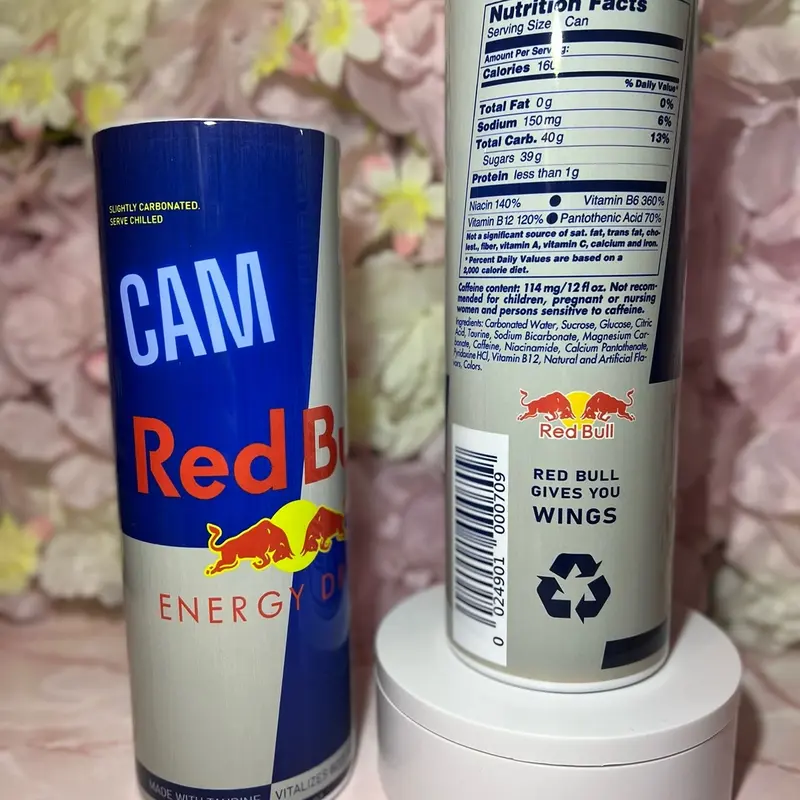 Redbull Tumbler - 20oz Sublimation Tumbler. Drinkware Steel Lid Straw Flasks Personalised 2