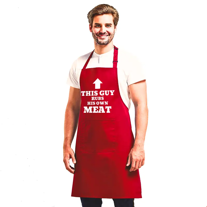 Gift Goat This Guy Rubs His Own Meat Kitchen BBQ Apron Adjustable Comfortable Gift, grilling, cooking 0