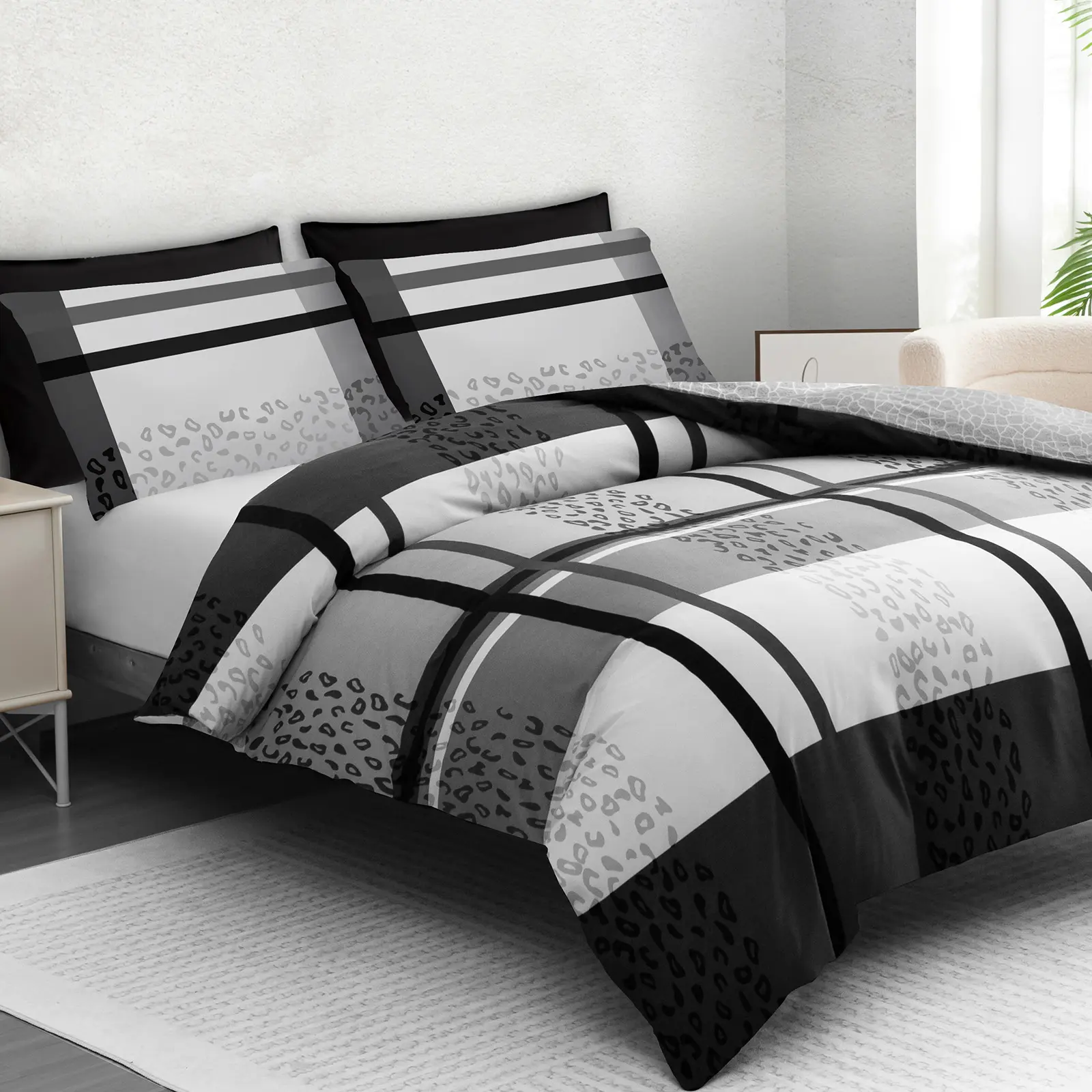 Dekoro Premium Duvet Cover Set with Pillow Cases Bedding Sets Single Double King Size Super King Duvet Covers Luxury Quilt Cover Sets with Zipper Closure