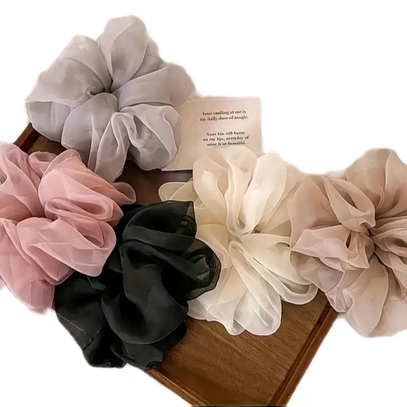 Elegant Hair Ties Puff Chiffon Scrunchies 2