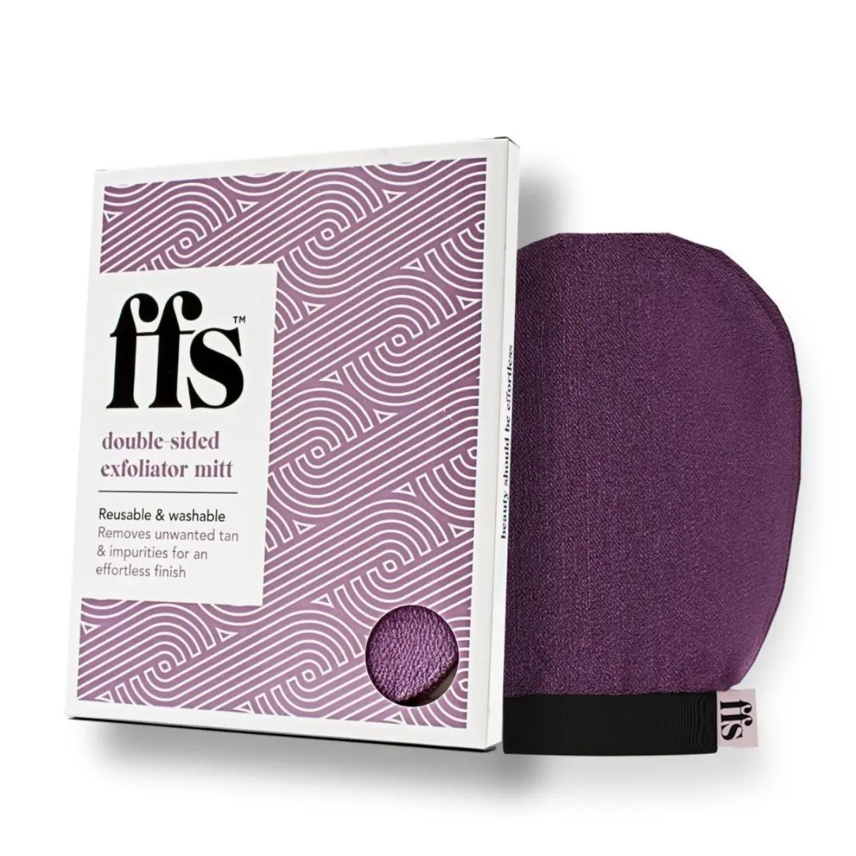 FFS Beauty | Double Sided Exfoliating Mitt | Exfoliates, Unclogs Pores & Removes Dead Skin