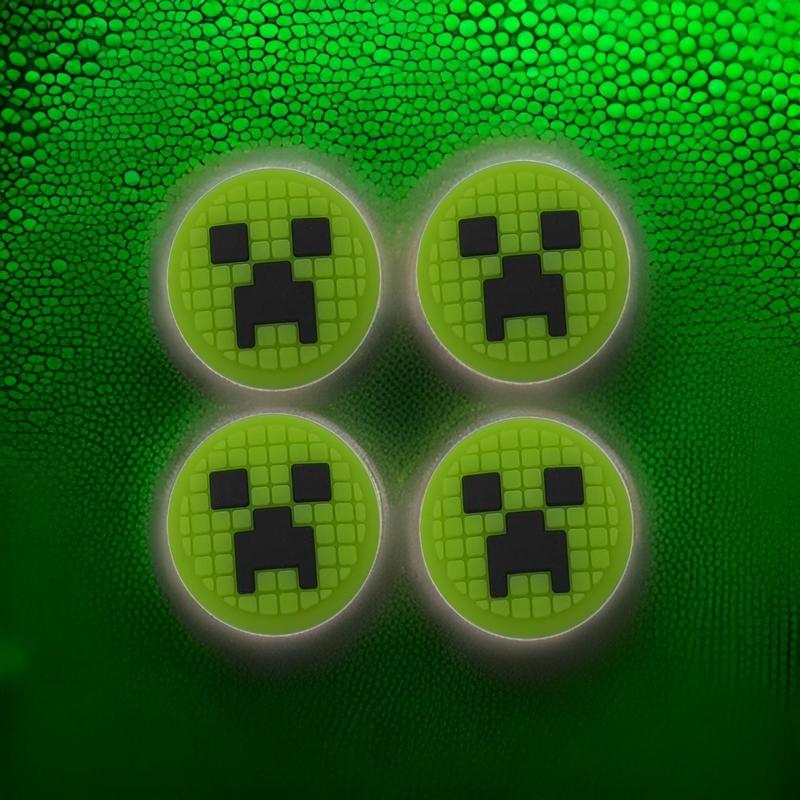CrazyDiy Thumb Grips for Nintendo Switch, Switch Lite & Oled - 4 pcs - Green - High quality material Silicone 3