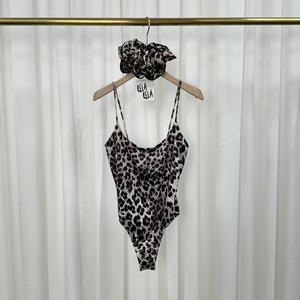 Rela Rela BODYSUIT & SCRUNCHIE BUNDLE Premium Slinky Double Layered Scoop Neck Strappy Fit Bodysuit UK 6-16