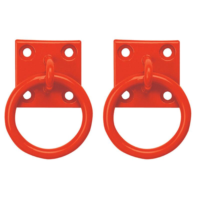 Perry Equestrian 2 Pack Tie Ring on 50mm Plate Stable Tie Up Ring Horse Pony 4