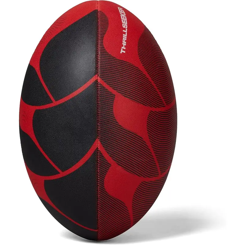 Thrillseeker Play Rugby Ball, Black/Red, 3 0