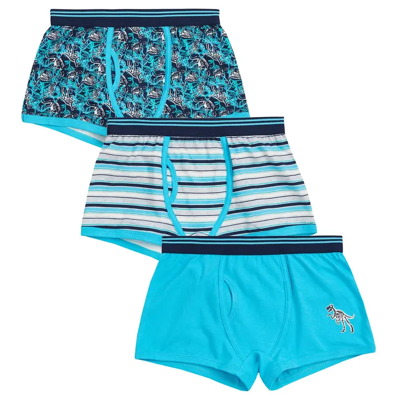 Boys 3 Pack Boxer Shorts Boxers Kids/Childrens Pants Underwear Dinosaur Age 2-6 Years 0