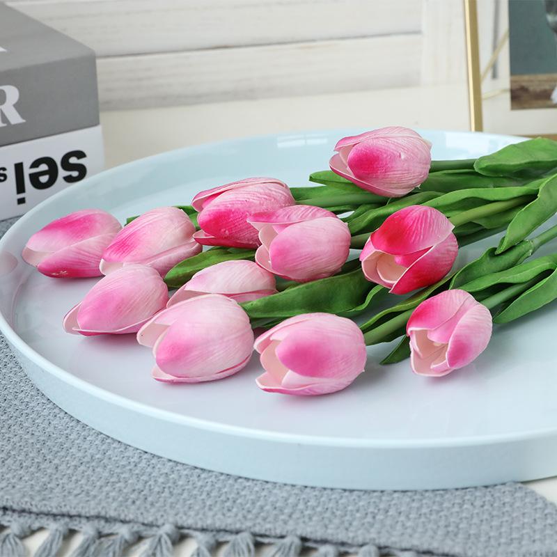 FLW007  Mini  Artificial Tulip Stem in Pink Mix (1 piece) 1