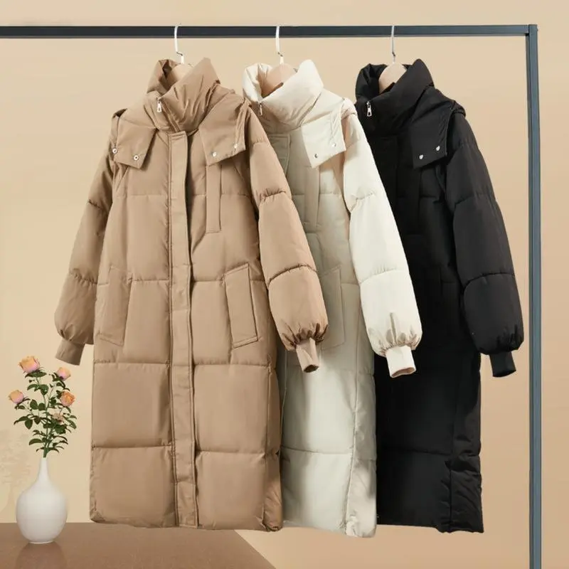 2025 Premium New winter coats for women Classic Hooded Long Puffer Coat Casual Long Sleeve Basic Jackets