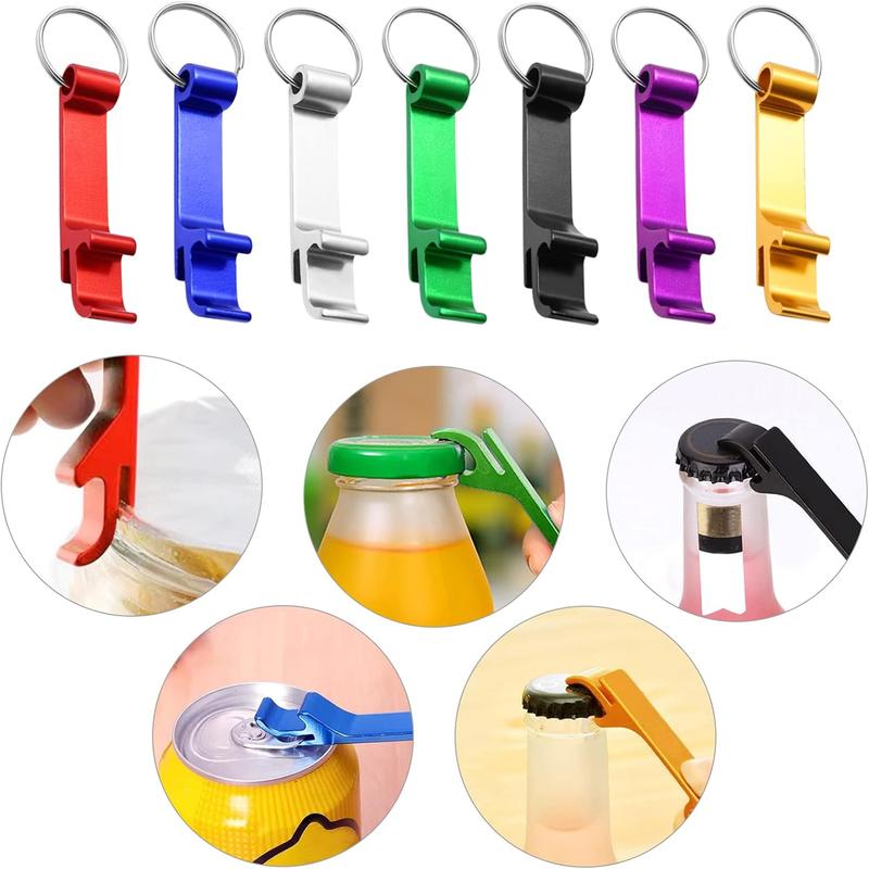 Colorful 1 Pack Assorted Aluminum Keyring Bottle Openers - 7 Fun Colors for  Identification and Style - Pocket-Sized for Effortless Beverage Access - Perfect for Parties, Outdoor Events, and Everyday Use - Handy Bottle Openers for Adults Kitchen Utensils 2
