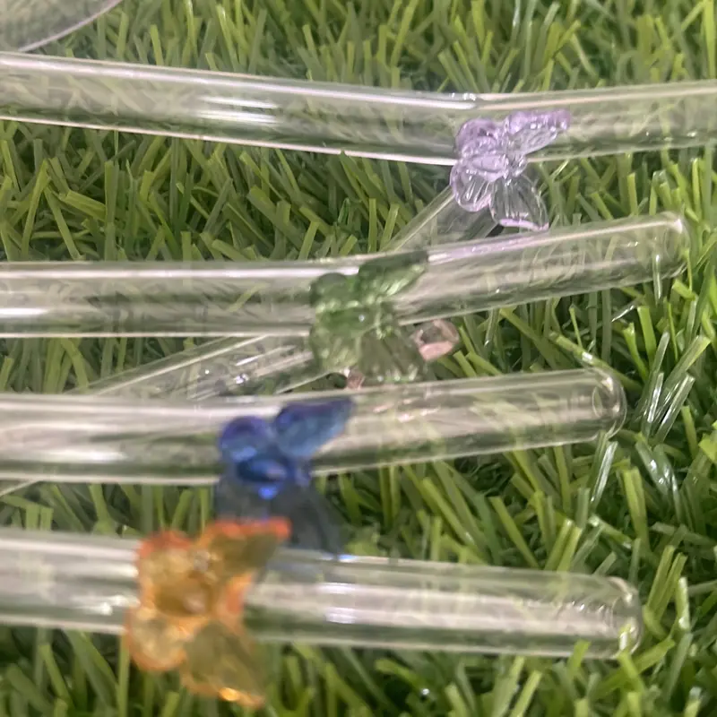 Glass Butterfly Straw for Cups Drinkware Reusable Glass - Libbey Cup, replacement straw, eco-friendly straw zak Cups & Saucers 4