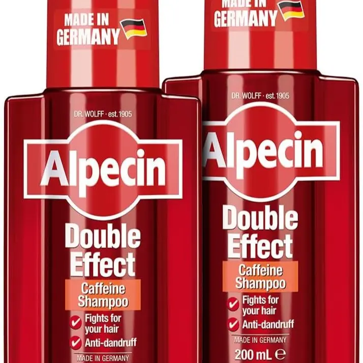 Alpecin Double Effect Shampoo 2x 200ml - Anti Dandruff and Natural Hair Growth Shampoo for Men - Haircare, Conditioner Conditioner Haircare Comfort Cleanser Cleansing Pack