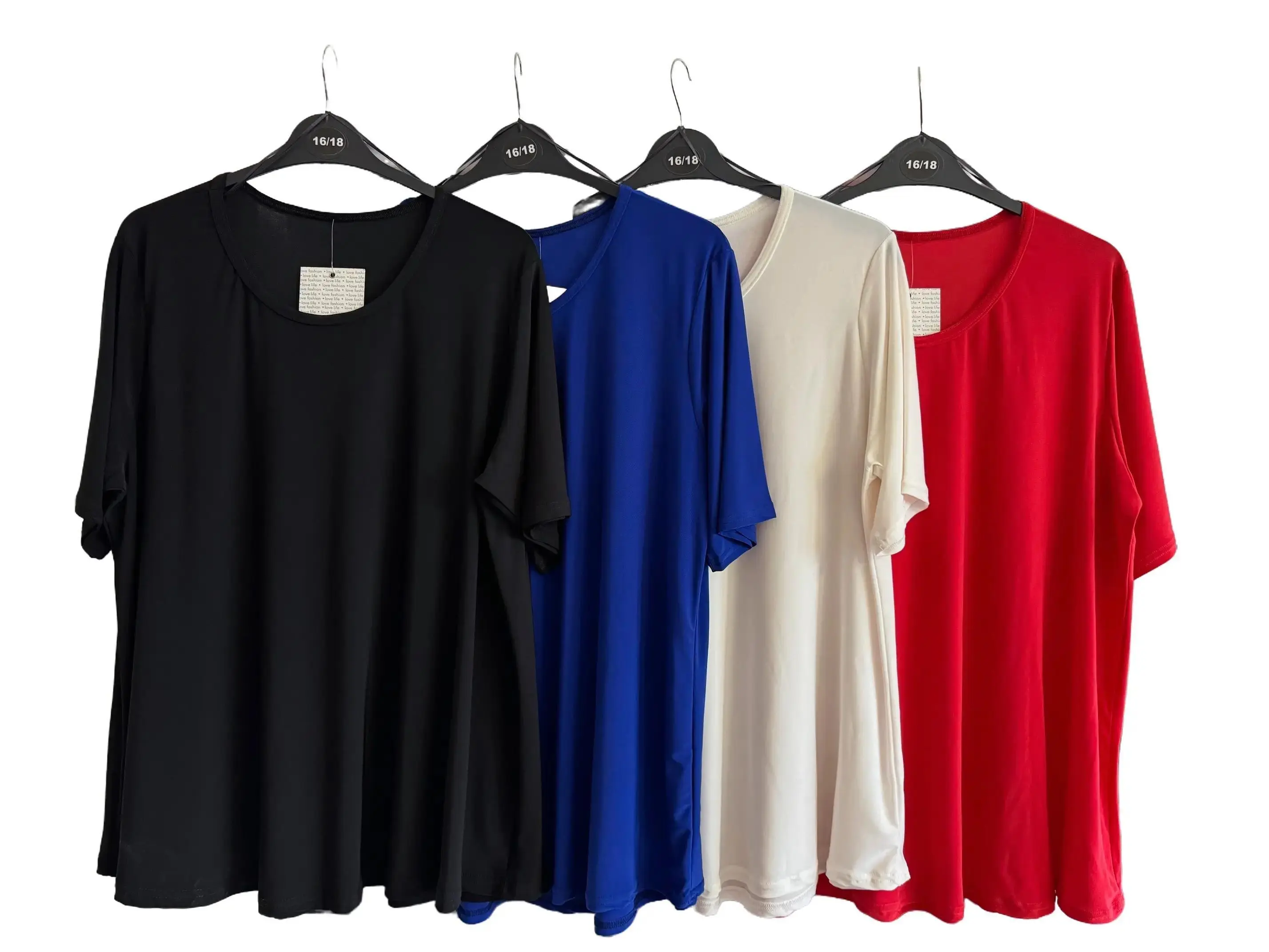 Elevare Basic Casual Loose Fit Tops T-Shirt Stretch UK 16 - 26 Plus Size