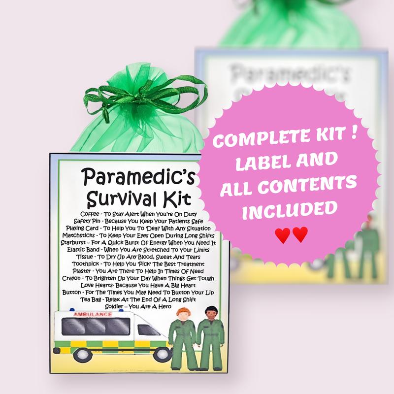 Paramedic's Survival Kit ~ Fun Novelty Gift & Greetings Card Alternative | Birthday Present | Thank You | Paramedic Gift | Personalised Keepsake 0