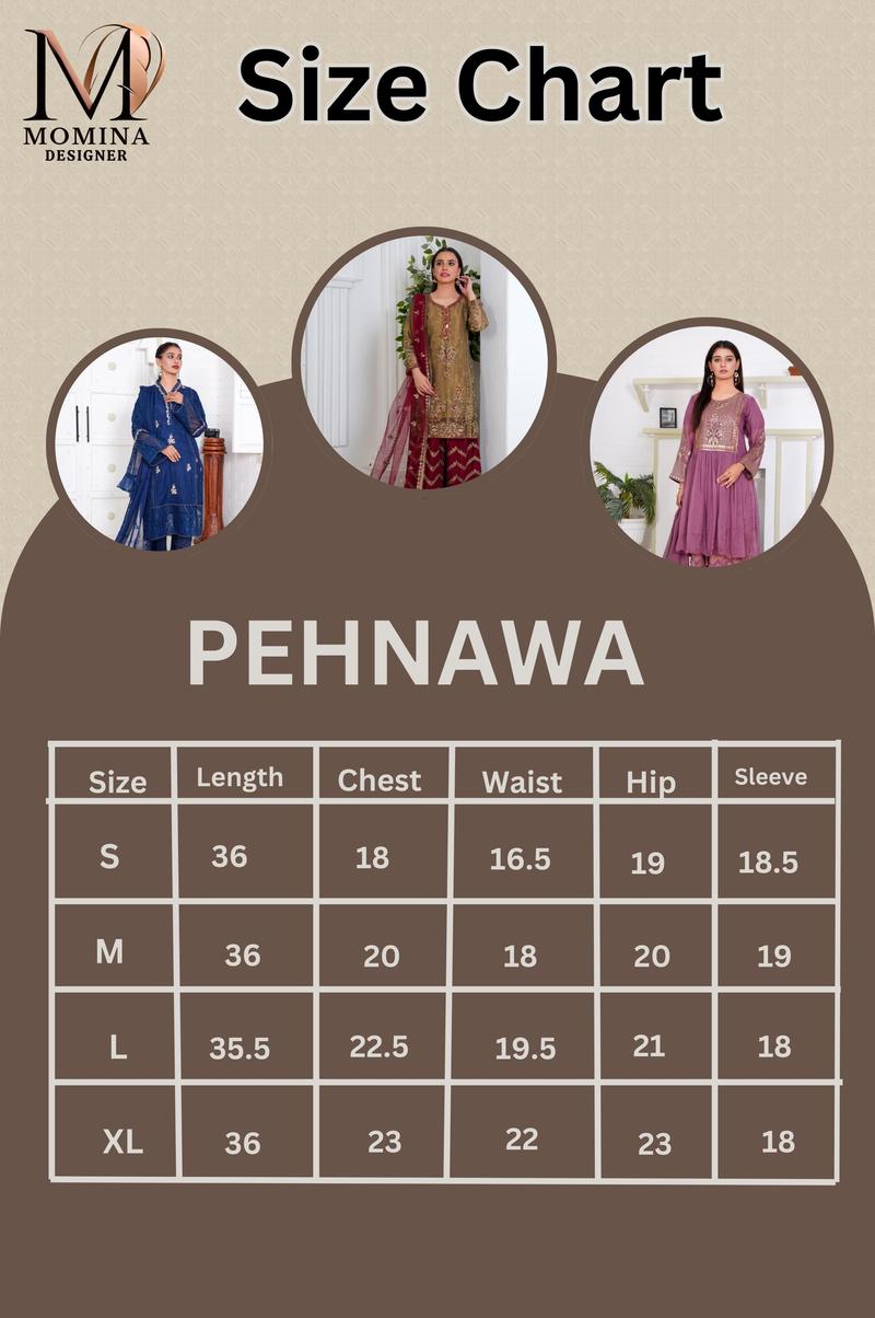 Product Introduction of 3 Piece Embroidered Chiffon Frock by Pehnawa Fashion | PD-1500-3 | Womens Party Wear 0