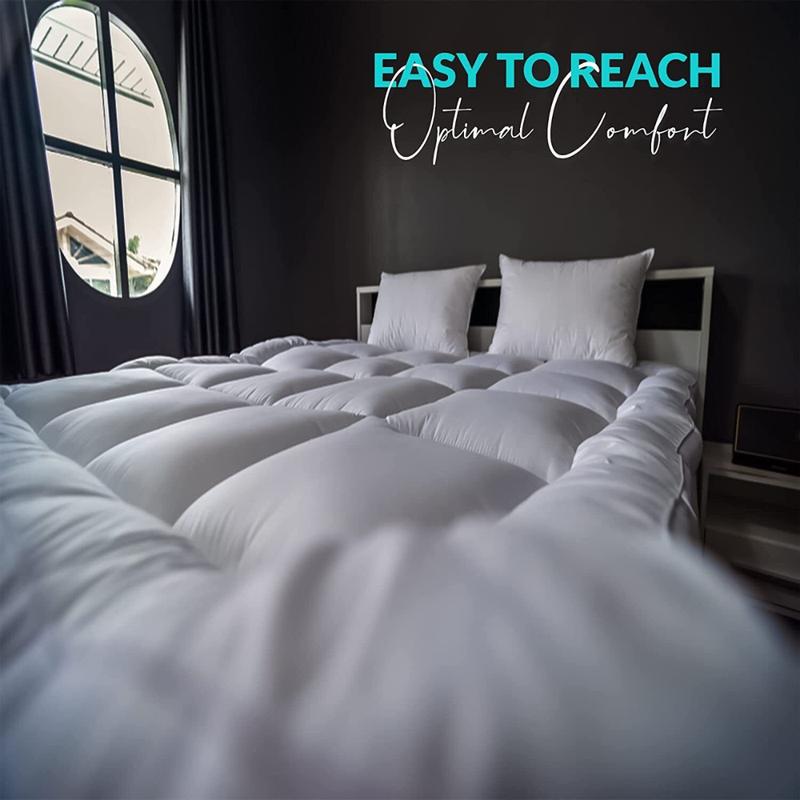 Mattress Topper 4"Inch Deep Luxury Soft Hotel Quality Microfiber All Sizes 4cm Breathable Washable 9