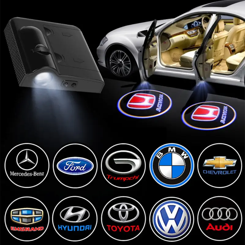 Car Badge HD Projector Lamp Door Wireless Welcome Light LED Accessories For All Car