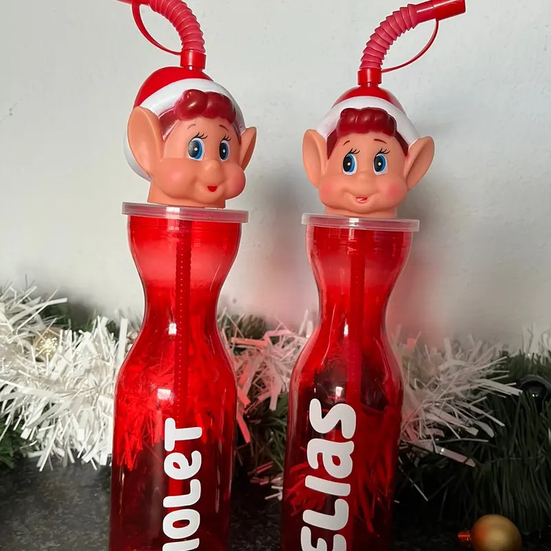 Personalised Elf Head Drinking Bottle 1