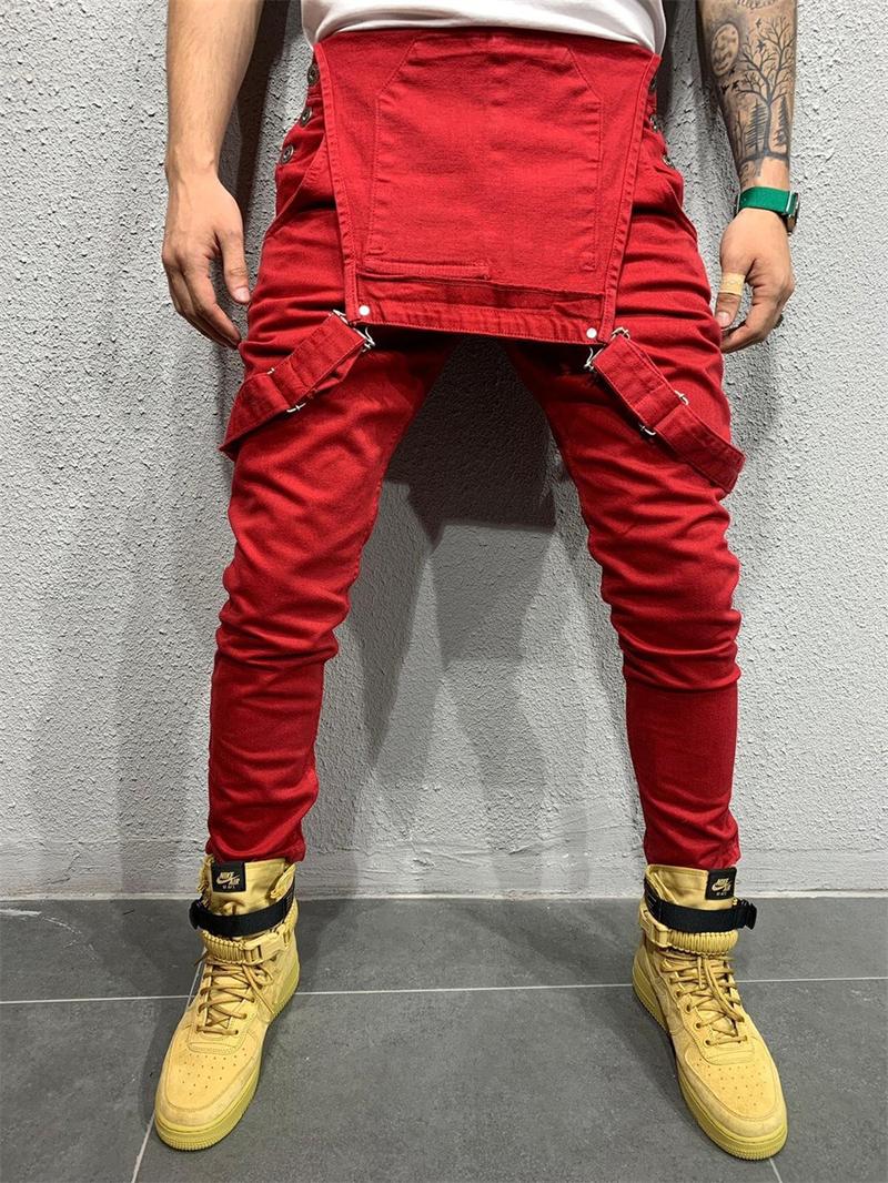 Product Introduction of Camouflage Men's Jumpsuit Multi-pocket Slim Fashion Streetwear Denim Cargo Work Pants Bib Overalls Men High Street Jeans Menswear Trouser 13