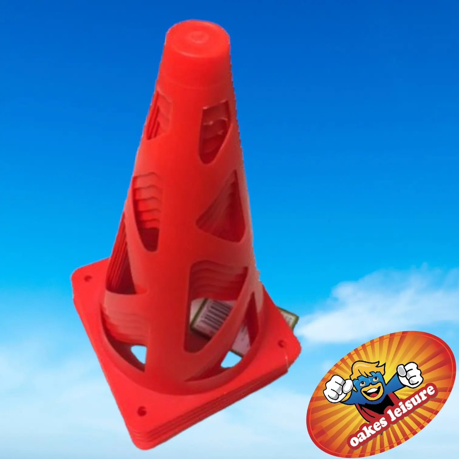 Set of 6 Red Cones for Football Training