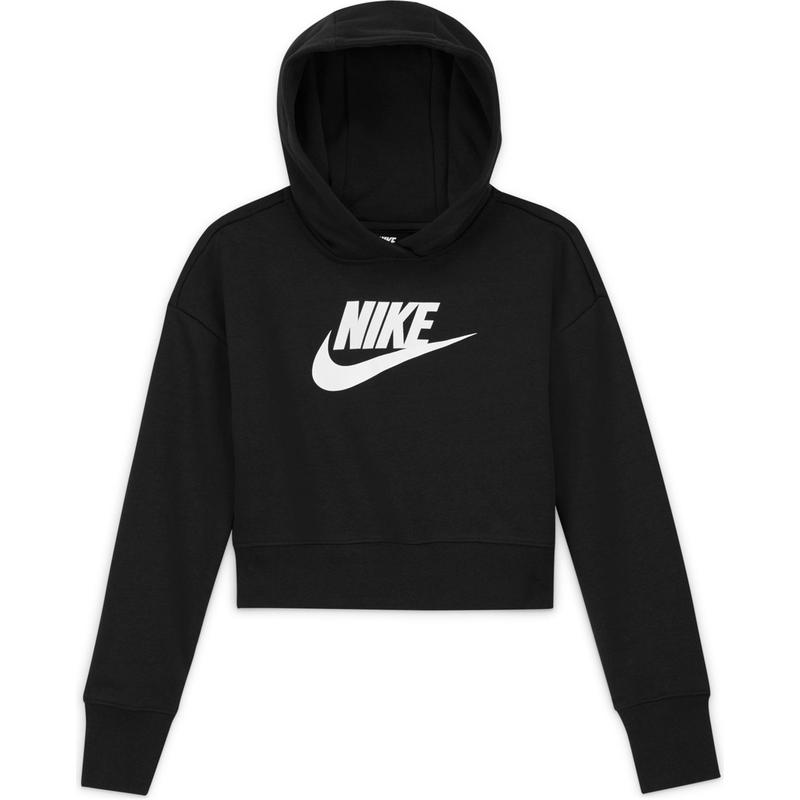 Nike Girls Club Crop Hoody Junior Oth Hoodie Hooded Sweatshirt Top 1