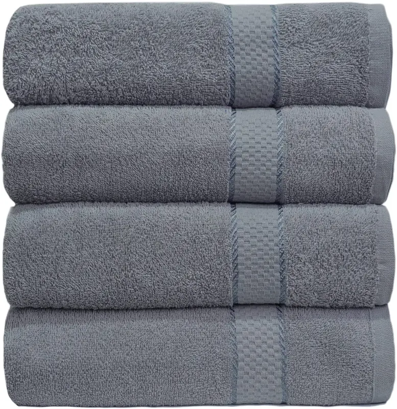 Bargain Bath Towel - Budget-Friendly 100% Egyptian Cotton - Super Soft - 80x140cm Absorbent Soft Sheet Smooth Plain luxury 0